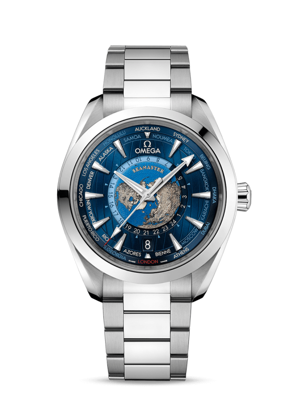 OMEGA AQUA TERRA 150M CO‑AXIAL MASTER CHRONOMETER GMT WORLDTIMER 43 MM Worldtimer